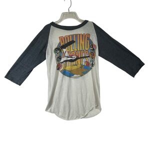 Rolling Stones 1981 Tour Raglan‎ Baseball Tee The Knits Graphic Shirt Size M